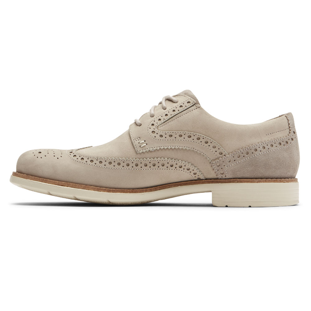 Rockport Sneakers For Mens Beige - Total Motion Classic Dress Wingtip - QX7326490